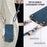 For iPhone 17e / 16e Retro Leather Phone Back Cover with Adjustable Strap - Blue - 4
