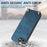 For iPhone 17e / 16e Retro Leather Phone Back Cover with Adjustable Strap - Blue - 5