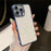 For iPhone 16 Pro Max Case Clear TPU Phone Cover with Glitter Lens Film - Blue - 1