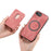 For iPhone 17e / 16e Case Compatible with MagSafe Leather Back Cover with Detachable Card Holder - Pink - 3