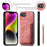 For iPhone 17e / 16e Case Compatible with MagSafe Leather Back Cover with Detachable Card Holder - Pink - 5