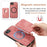 For iPhone 17e / 16e Case Compatible with MagSafe Leather Back Cover with Detachable Card Holder - Pink - 6