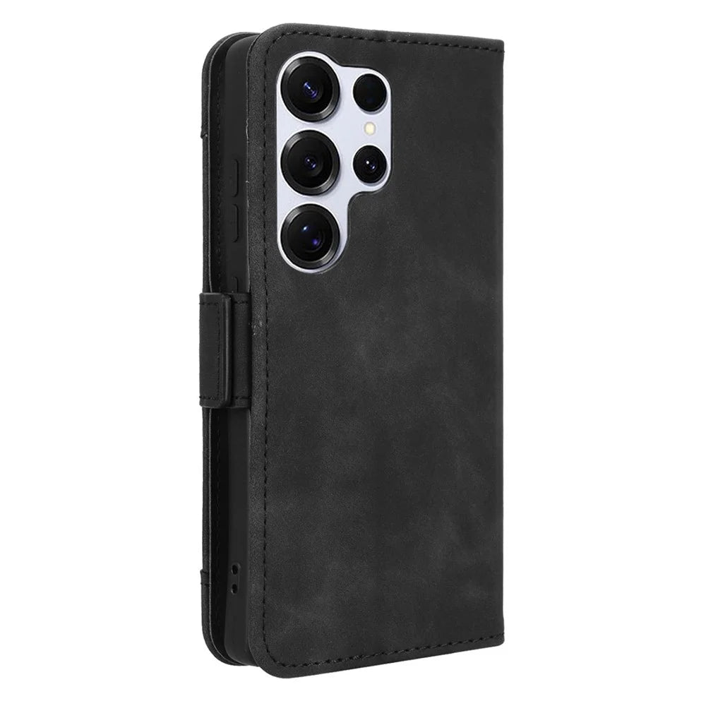 For Samsung Galaxy S25 Ultra Case Leather Phone Wallet Cover with Multiple Card Slots - Black - 7