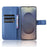 For Samsung Galaxy S25 Ultra Case PU Leather Diamond Texture Wallet Phone Cover - Blue - 2
