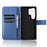 For Samsung Galaxy S25 Ultra Case PU Leather Diamond Texture Wallet Phone Cover - Blue - 4