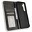 For Samsung Galaxy S25 Case Wallet Stand Retro Texture Leather Phone Cover - Black - 4