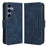 For Samsung Galaxy S25+ Leather Case Phone Wallet Cover with Multiple Card Slots - Blue - 1