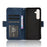 For Samsung Galaxy S25+ Leather Case Phone Wallet Cover with Multiple Card Slots - Blue - 5