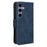 For Samsung Galaxy S25+ Leather Case Phone Wallet Cover with Multiple Card Slots - Blue - 7