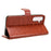 For Samsung Galaxy S25+ Case Crazy Horse Texture PU Leather Phone Wallet Cover - Brown - 3