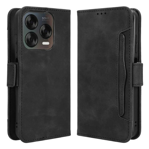Phone Case For ZTE Blade V70 Design / Nubia V70 Design / Blade V70 Vita Leather Wallet Cover with Multiple Card Slots - Black - 1