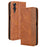 For Cubot A10 Case Wallet Stand Retro Texture Leather Phone Cover - Brown - 1