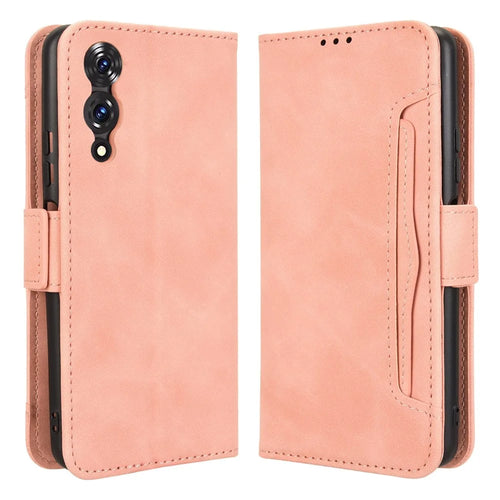 For Cubot A10 Case Leather Phone Wallet Cover with Multiple Card Slots - Pink - 1