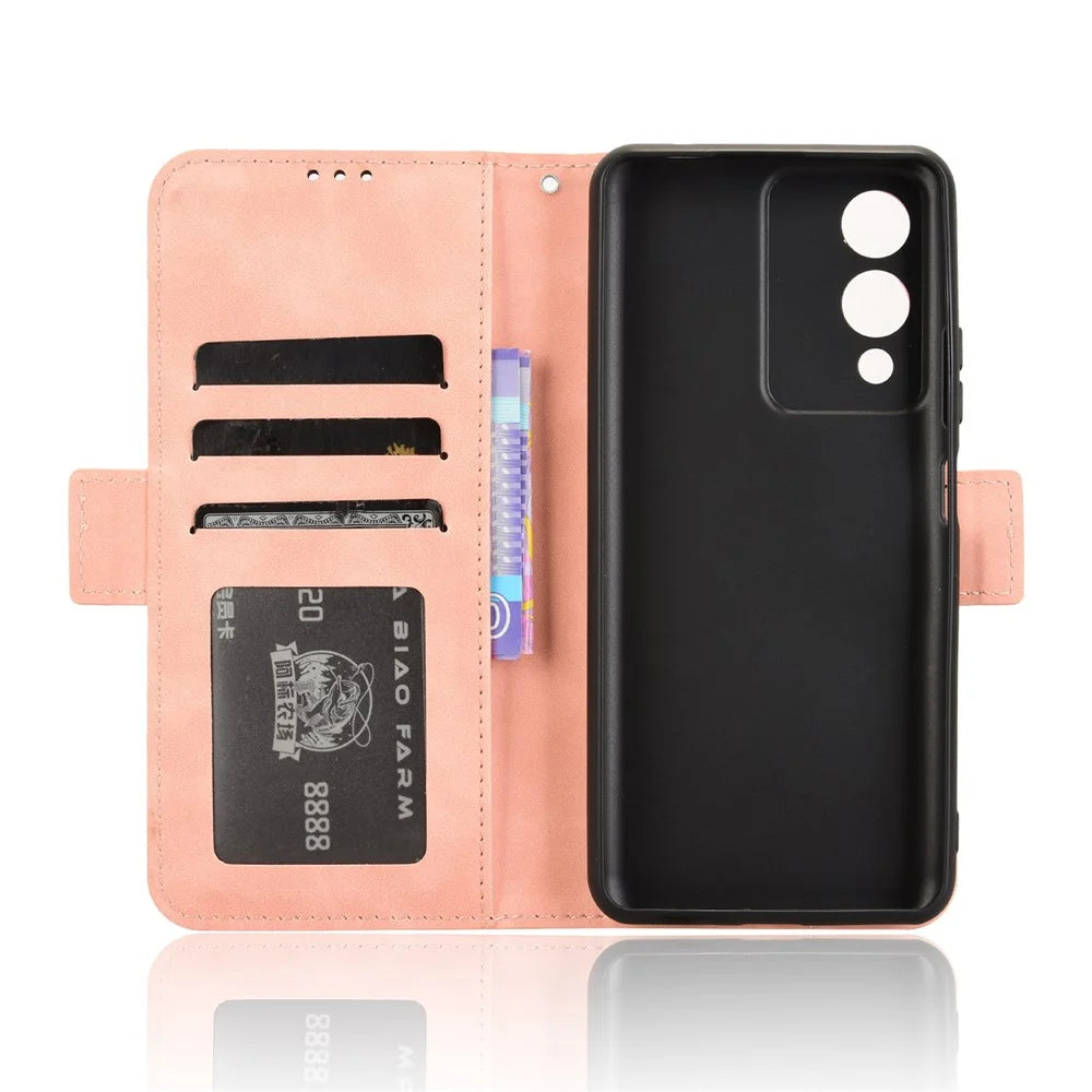 For Cubot A10 Case Leather Phone Wallet Cover with Multiple Card Slots - Pink - 5