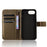 For iPhone 17e / 16e Case PU Leather Diamond Texture Wallet Phone Cover - Brown - 4