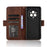 For Realme 14 Pro+ 5G Case Leather Phone Wallet Cover with Multiple Card Slots - Brown - 5