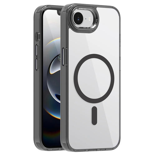 For iPhone 17e / 16e Case Compatible with MagSafe TPU+PC Transparent Phone Cover - Black - 1