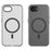 For iPhone 17e / 16e Case TPU + PC Magnetic Phone Back Cover Matte Translucent Design - Black - 2