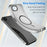 For iPhone 17e / 16e Case TPU + PC Magnetic Phone Back Cover Matte Translucent Design - Black - 3