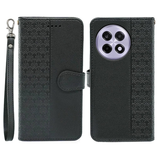 For OnePlus 13R 5G Wallet Phone Case Pattern Imprint Leather Flip Cover - Black - 1