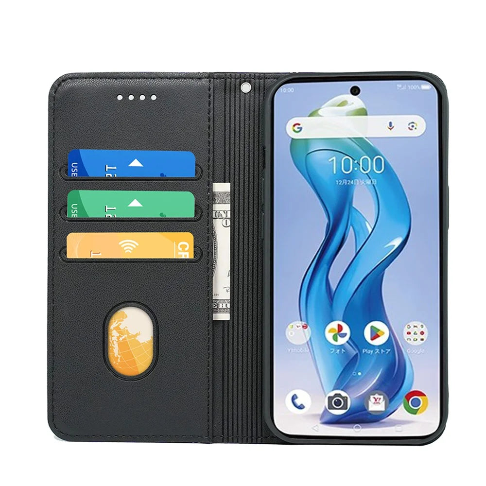 HX01 For ZTE nubia S 5G A403ZT Wallet Case Magnetic Closing PU Leather Phone Cover - Black - 2