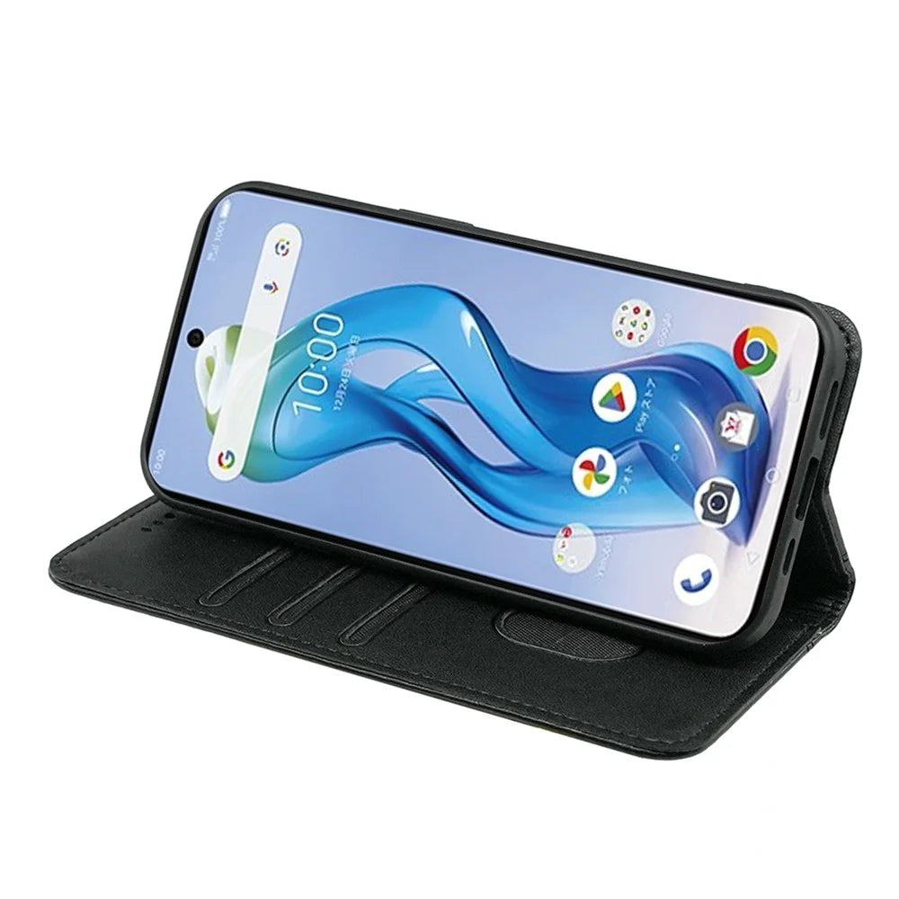 HX01 For ZTE nubia S 5G A403ZT Wallet Case Magnetic Closing PU Leather Phone Cover - Black - 3