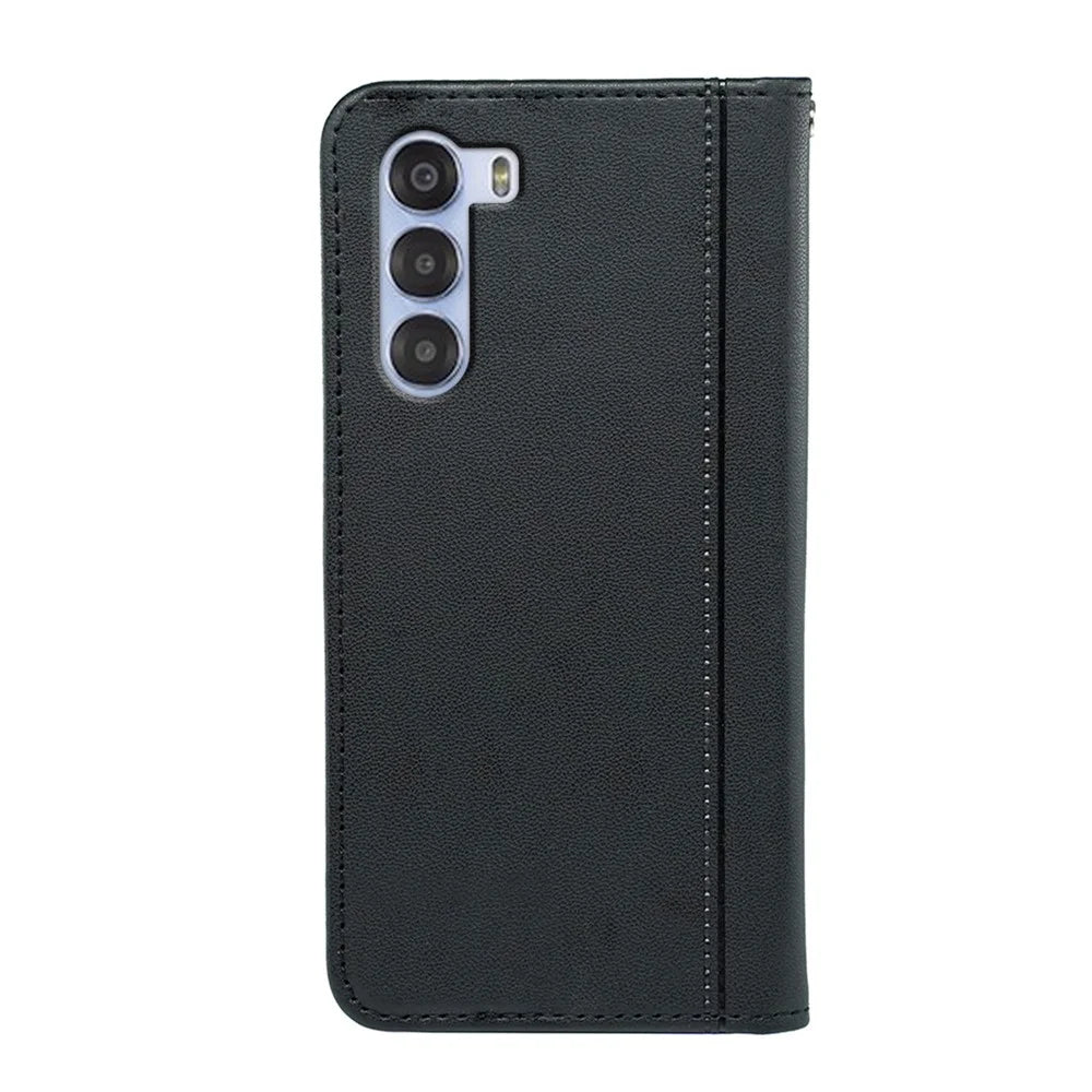 HX01 For ZTE nubia S 5G A403ZT Wallet Case Magnetic Closing PU Leather Phone Cover - Black - 6