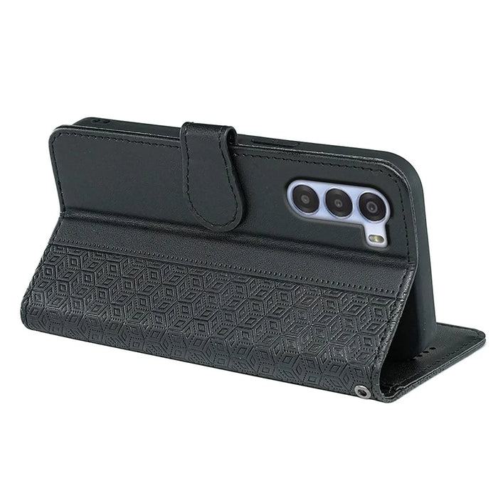 For ZTE nubia S 5G A403ZT Wallet Phone Case Pattern Imprint Leather Flip Cover - Black - 4