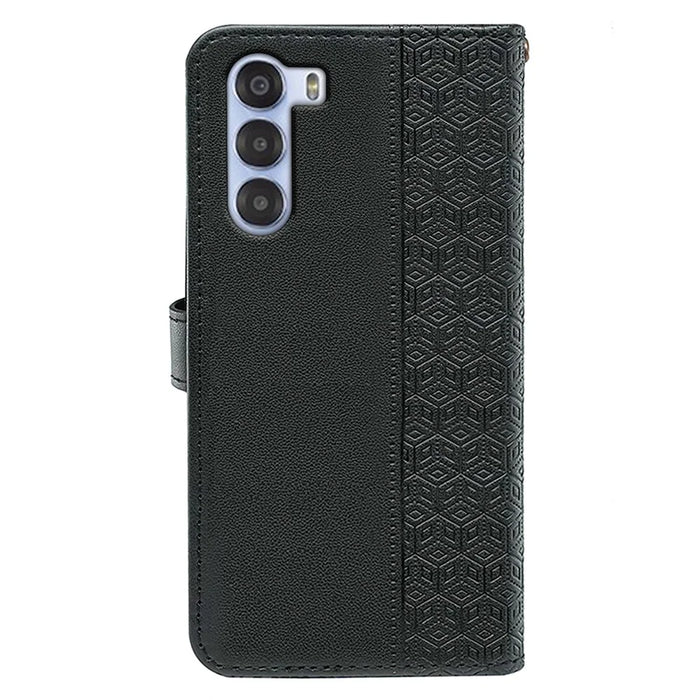 For ZTE nubia S 5G A403ZT Wallet Phone Case Pattern Imprint Leather Flip Cover - Black - 6