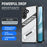 For Samsung Galaxy S24 FE Case Folding Kickstand PC + TPU Anti Drop Phone Cover - Transparent Black - 3