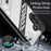 For Samsung Galaxy S24 FE Case Folding Kickstand PC + TPU Anti Drop Phone Cover - Transparent Black - 4