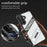 For Samsung Galaxy S24 FE Case Folding Kickstand PC + TPU Anti Drop Phone Cover - Transparent Black - 6