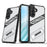 For Samsung Galaxy S25  /  S24 Case Folding Kickstand PC + TPU Anti Drop Phone Cover - Transparent Black - 1