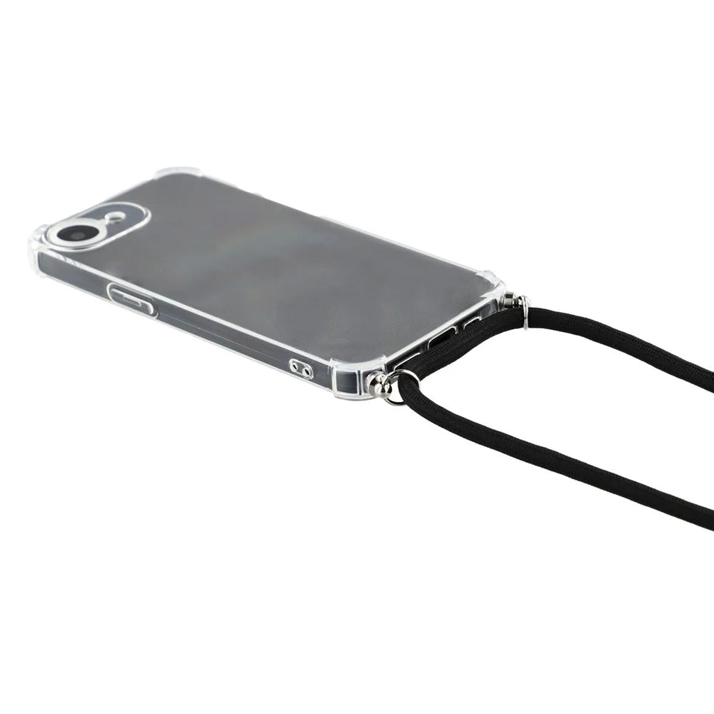 For iPhone 17e / 16e Case Reinforced Corner TPU Clear Phone Cover with Lanyard - 4