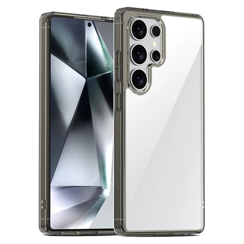 For Samsung Galaxy S25 Ultra Case PC + TPU Clear Anti Drop Phone Back Cover - Brown - 1