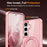 For Samsung Galaxy S25  /  S24 Magnetic Case Rotatable Ring Kickstand TPU + PC Phone Cover - Pink - 7