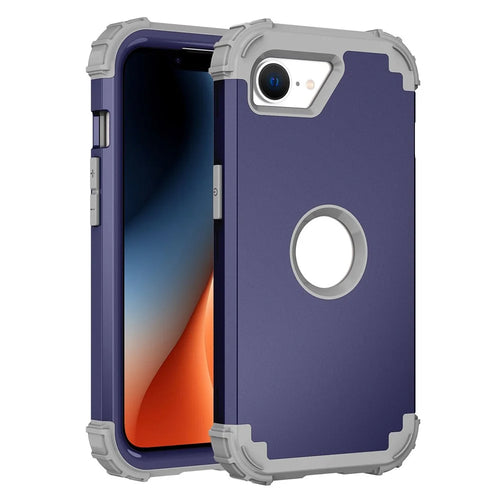 L-Style For iPhone 17e / 16e Case Shockproof PC + TPU Phone Back Cover - Navy Blue - 1