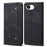 For iPhone 17e / 16e Case Jeans Cloth Texture Anti-Scratch Leather Stand Phone Cover - Black - 1