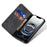 For iPhone 17e / 16e Case Jeans Cloth Texture Anti-Scratch Leather Stand Phone Cover - Black - 2