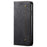 For iPhone 17e / 16e Case Jeans Cloth Texture Anti-Scratch Leather Stand Phone Cover - Black - 5