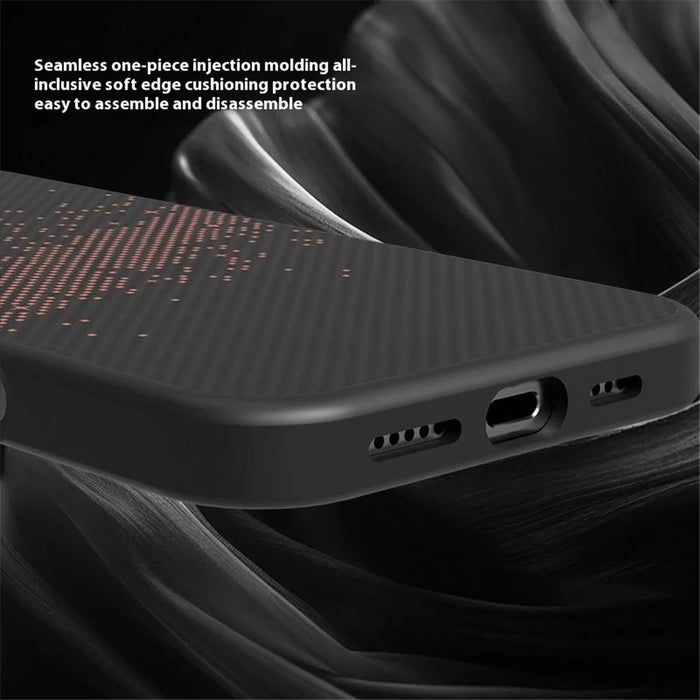 For iPhone 16 Pro Case Milky Way Pattern PC + TPU Anti Fingerprint Phone Cover - Gold - 5
