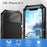 R-JUST For iPhone 17e / 16e Case PC + Silicone + Metal Kickstand Phone Cover with Tempered Glass Film - Black - 4