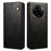 For Realme 14 Pro 5G Case Crazy Horse Texture Waxy Leather Wallet Stand Phone Cover - Black - 1