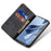 For Realme P3 Pro 5G Case Jeans Cloth Texture Anti-Scratch Leather Stand Phone Cover - Black - 2