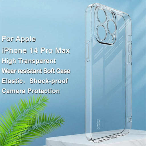 IMAK UX-5 Series for iPhone 14 Pro Max Soft Clear TPU Cell Phone Case Anti-scratch Anti-drop Cover - Transparent - 2