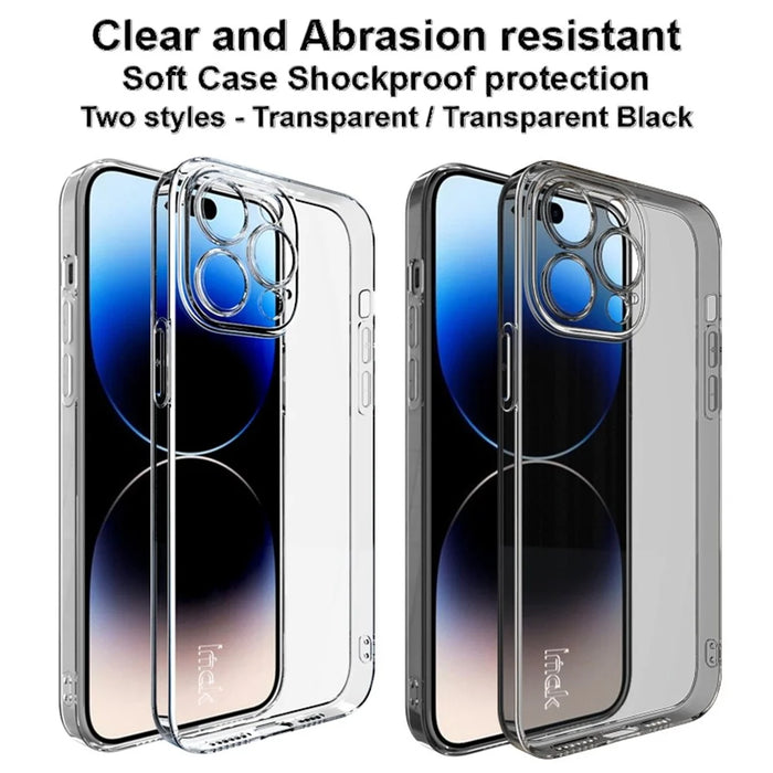 IMAK UX-5 Series for iPhone 14 Pro Max Soft Clear TPU Cell Phone Case Anti-scratch Anti-drop Cover - Transparent - 7