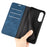 For Samsung Galaxy S25 Edge Case Skin Touch Leather Wallet Phone Cover - Blue - 3