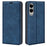 For Samsung Galaxy S25 Edge Case Skin Touch Leather Wallet Phone Cover - Blue - 5