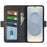 For Samsung Galaxy S25 Edge Case Calf Texture Leather Wallet Phone Cover - Black - 2