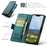CASEME For iPhone 17e / 16e Leather Case  023 RFID Blocking 3 Card Slot Mobile Cover - Green - 3